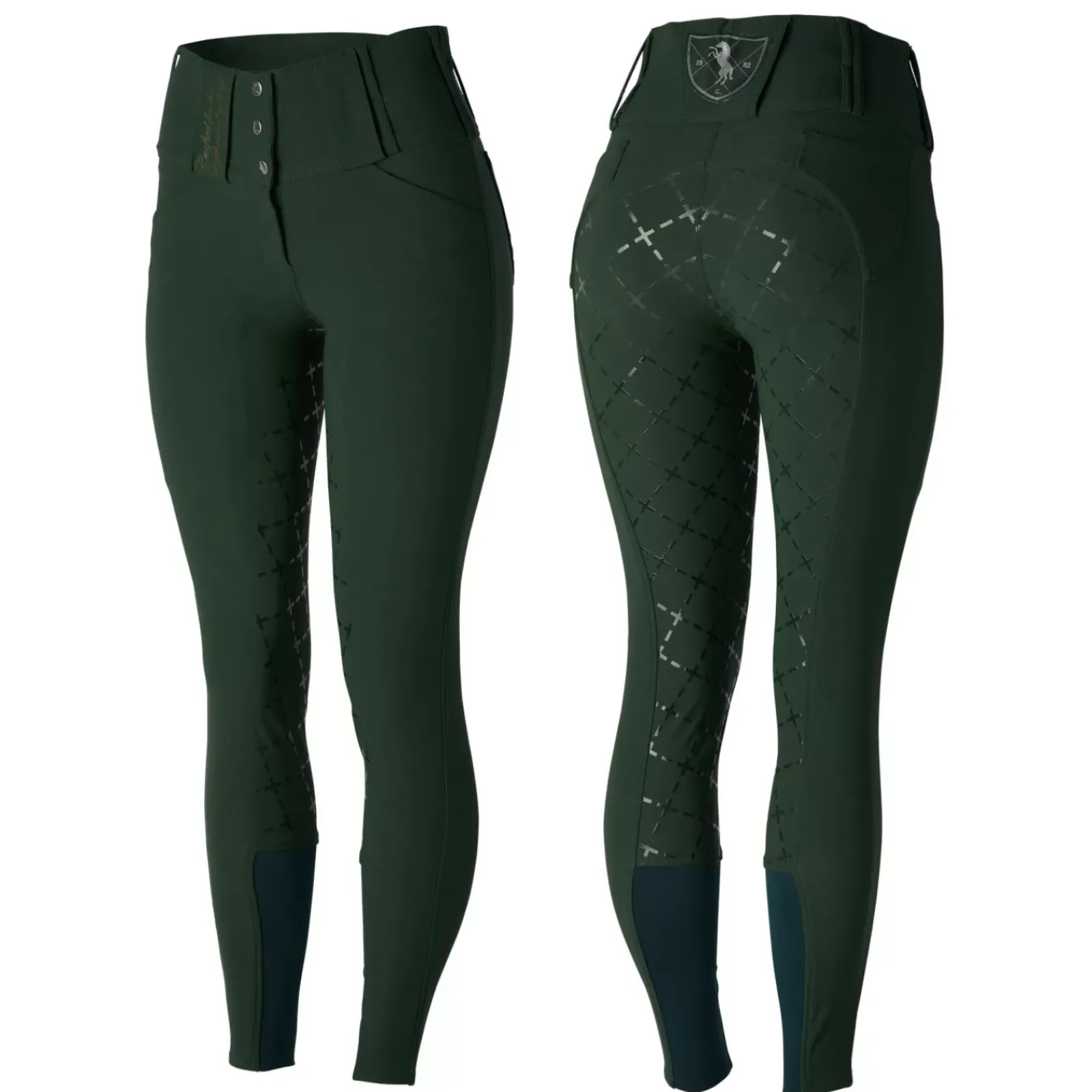 * Desiree Naisten Kokopaikkaiset Ratsastushousut Silikonipainatuksilla Ja Vyolenkeilla