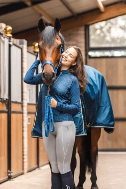 New * Glasgow Ulkoloimi Fleecevuorella Ja Heijastavilla Yksityiskohdilla Opal Blue