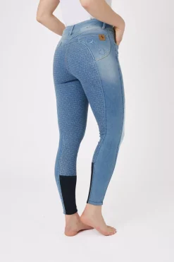 * Kaia – Naisten KorkeaVyötaroiset Farkkuratsastushousut Silikonipainetuilla Kokopaikoilla