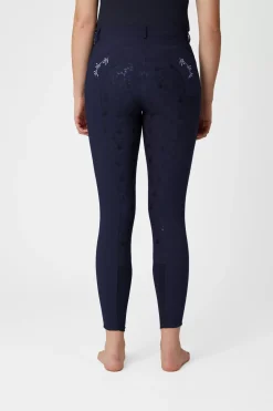 * Kaitlin Naisten Kokopaikkaiset Ratsastushousut Kukkapainatuksilla