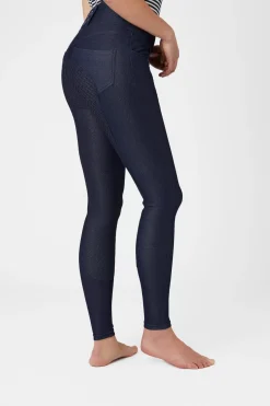 * Katia Denim Look Naisten Kokopaikkaiset Ratsastusleggingsit Silikonipainatuksilla