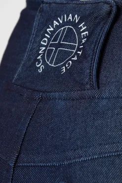 * Katia Denim Look Naisten Kokopaikkaiset Ratsastusleggingsit Silikonipainatuksilla