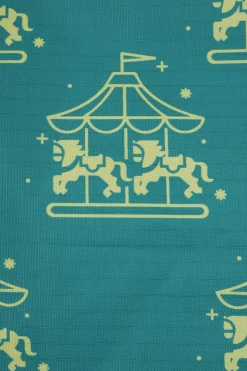 Outlet * Magic Carousel Pony Ulkoloimi Fleecevuorella Green Blue Slate