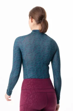 * Mia Naisten Pitkahihainen Treenipaita Verkkokappaleilla