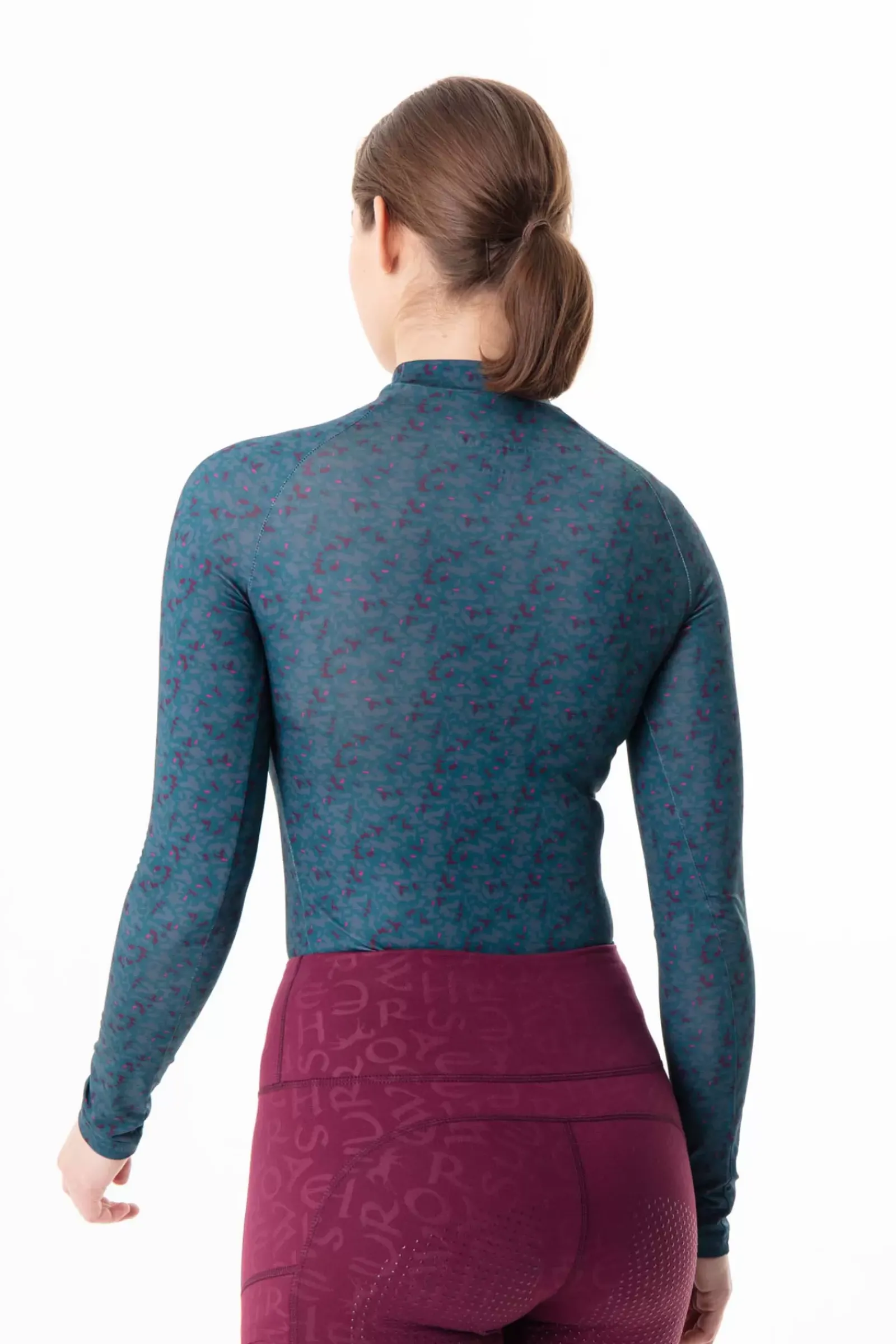 * Mia Naisten Pitkahihainen Treenipaita Verkkokappaleilla