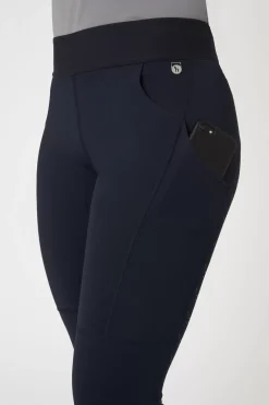 * Nadia Naisten Kokopaikkaiset Ratsastusleggingsit Silikonipainatuksilla Ja Neljalla Taskulla