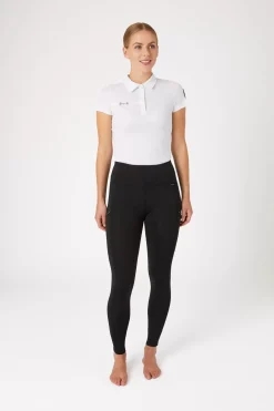 * Naisten Ratsastusleggingsit Silikonipainatetuilla Kokopaikoilla Ja Kristallisomisteisilla Taskuilla