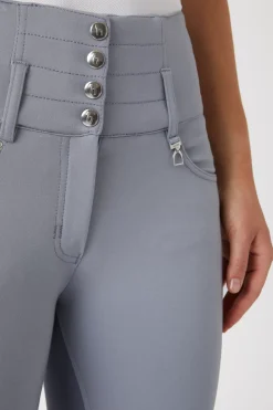 * Tara Naisten KorkeaVyötaroiset Ratsastushousut Nahkaisilla Kokopaikoilla