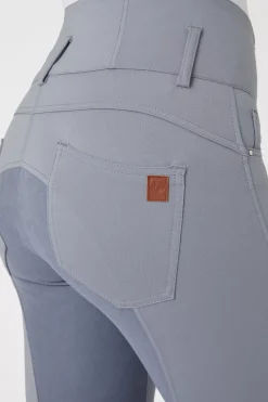 * Tara Naisten KorkeaVyötaroiset Ratsastushousut Nahkaisilla Kokopaikoilla