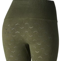 * Vanessa Denim-Look Naisten Saumattomat, Kokopaikkaiset Ratsastusleggingsit Silikonipainatuksilla