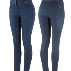 bvertigo B Vertigo Elle Naisten Farkkuratsastushousut Silikonipainatetuilla Kokopaikoilla