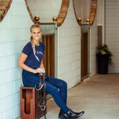 bvertigo B Vertigo Elle Naisten Farkkuratsastushousut Silikonipainatetuilla Kokopaikoilla