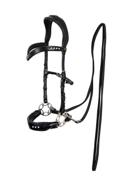 Hot fra F.R.A. Glory Hackamore Suitset (System 2), Mustat Black