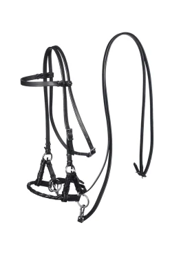 Online fra F.R.A. Pariba Sidepull-Suitset (System 3) Kudotulla Turpahihnalla, Mukana Ohjat Black