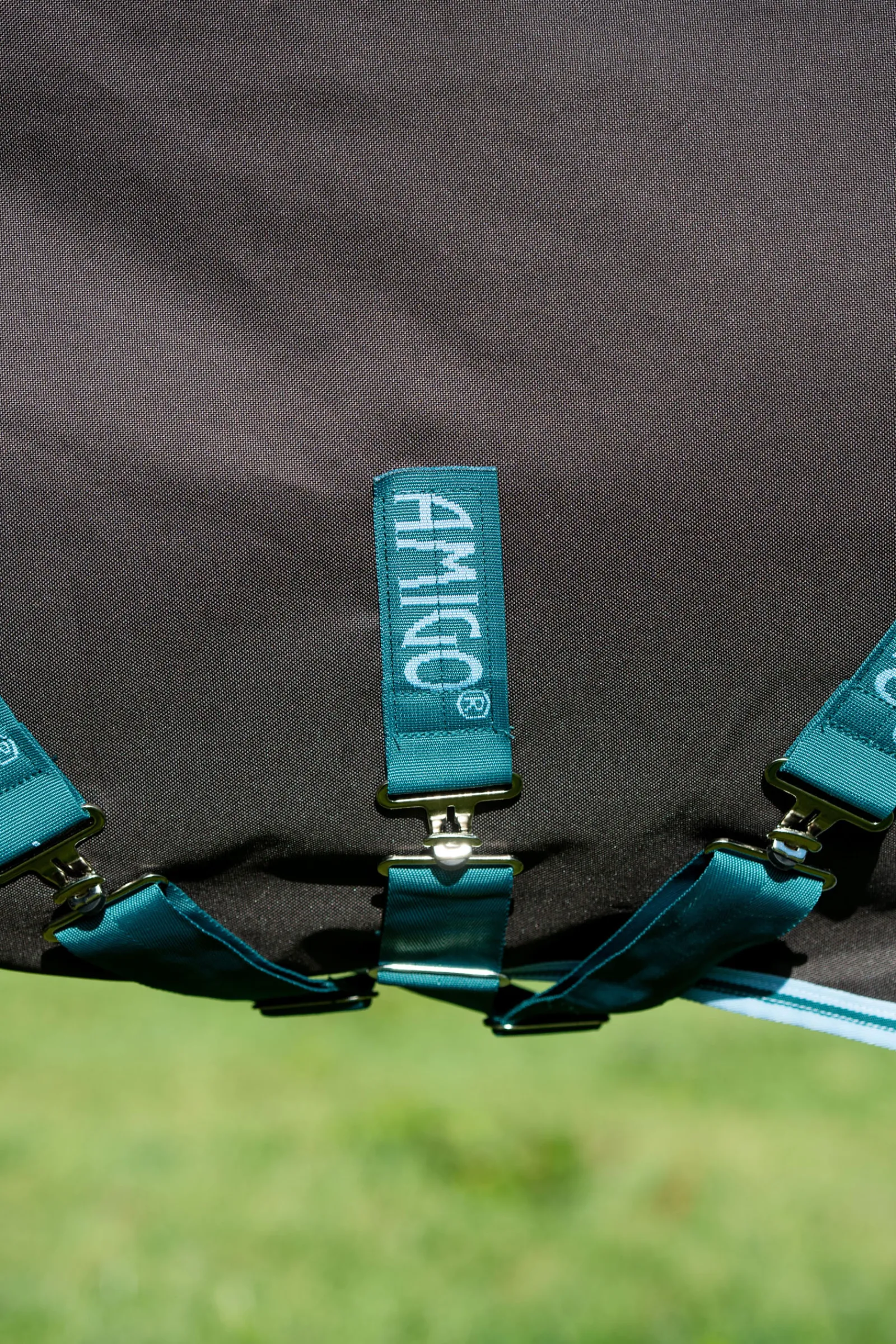 horseware Amigo Bravo 12 Plus Ulkoloimi Levykiinnityksella, 250 G Excalibur/Aqua & Turquoise