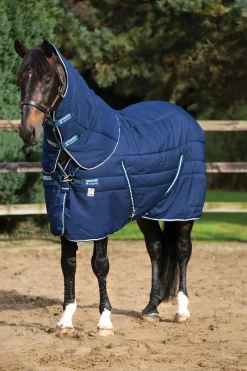 Discount horseware Rambo Stab Varilayer Talliloimi, 450G Dark Blue/Dark Blue/White