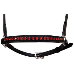Discount karlslund Hannoverilainen Turpahihna, 1 Rivi Kristalleja Black/Red