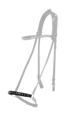 kavalkade Glansandi Dropped Noseband Piece For Kjartan Icelandic Bridle Black/White