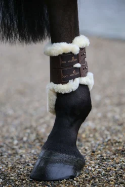 Best kentucky Horsewear Sheepskin Hivutussuojat Lampaankarvalla Brown