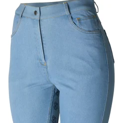 * Naisten Farkkuratsastushousut Korkealla Vyötarolla Ja Silikonipainatetuilla Kokopaikoilla