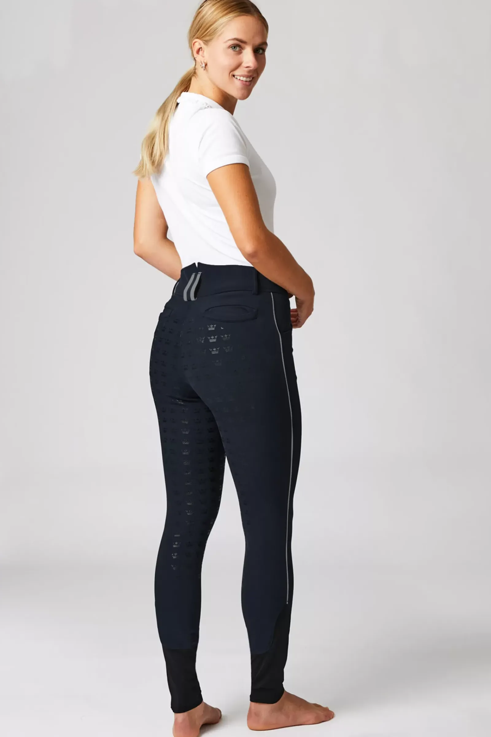 * Naisten KorkeaVyötaroiset Ratsastushousut Kokopaikoilla Ja Tehostevarisilla Tereilla