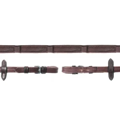 Outlet schockemohle Durasoft Nahkaohjat Nailonytimella Dark Brown/Silver