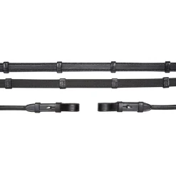 Outlet schockemohle Nahka/Kumiohjat,Solkikiinnitys Black/Silver