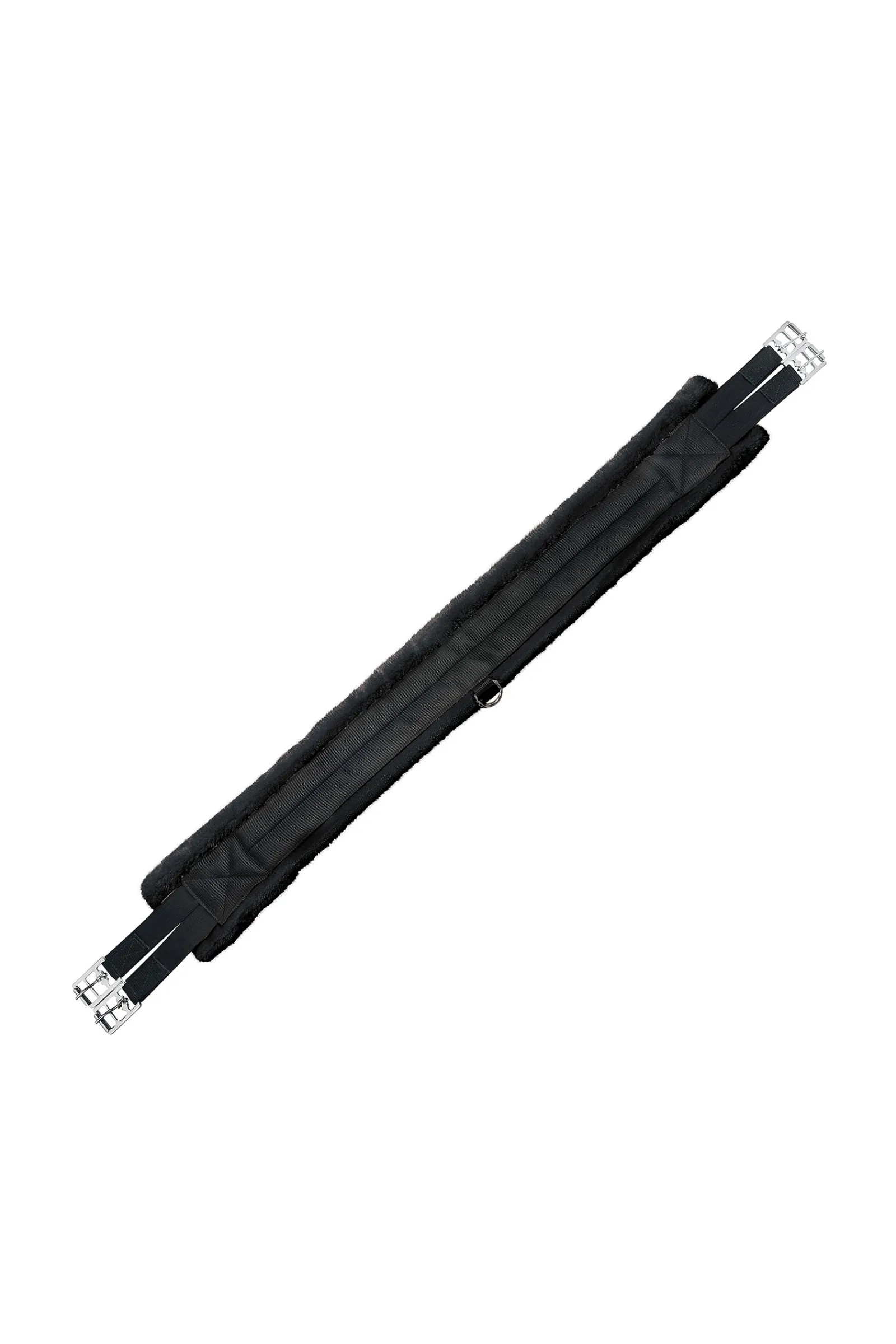 Best usg Nylon Long Girth With Faux Fur Padding Black/Black
